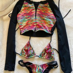 Swimsuit with diving jacket
